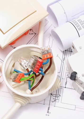 electrical-components-and-wiring-diagram-on-a-table